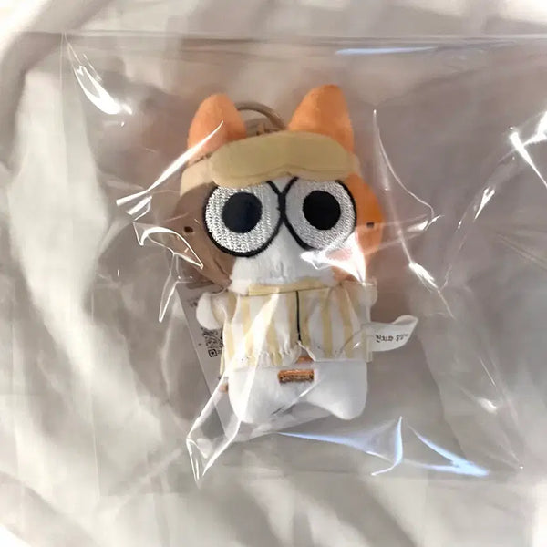 [BUNJANG] Gongju 132 Cat Keyring Doll Yellow Pajamas / 공주 일삼이 고양이 키링 인형 노랑잠옷