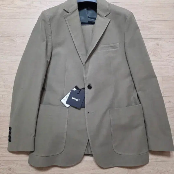 [BUNJANG] Allegri Italy Moleskin Suede Setup Suit Set Beige/Khaki Size 105 / 알레그리 이태리 몰스킨 스웨이드  셋업 정장 105 32-33 정가 118만원 새제품