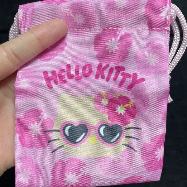 [BUNJANG] Sanrio Hello Kitty Tanning Kitty Mini Pouch Drawstring Bag / 산리오 헬로키티 태닝키티 미니파우치 드로스트링 백