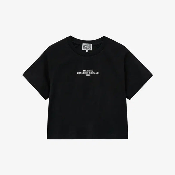 [BUNJANG] Marithe Francois Girbaud Lettering Logo Crop Tee / 마리떼프랑소와저버 레터링 로고 크롭티