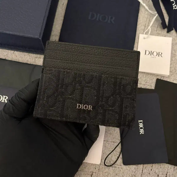 [BUNJANG] Dior Oblique Card Holder Black Full Set / [새상품급/신형]디올 오블리크 카드지갑 블랙 풀구성