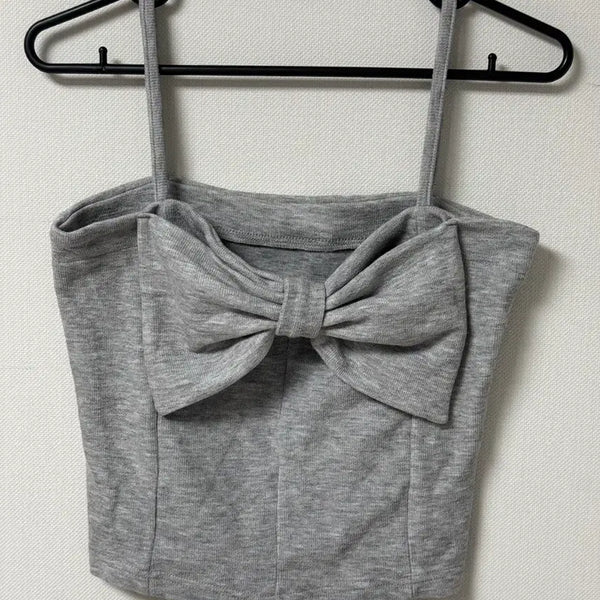 [BUNJANG] Ribbon Detail Sleeveless Top / 리본 포인트 상의 나시