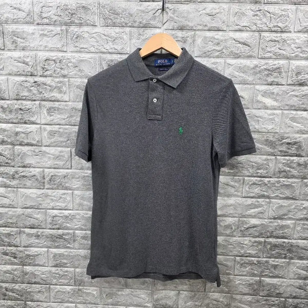 [BUNJANG] Polo Ralph Lauren Short Sleeve Polo Shirt - Dark Grey - Size 100 / 폴로 랄프로렌 반팔 카라티 짙은 회색  사이즈 100 정품큐알인증 완