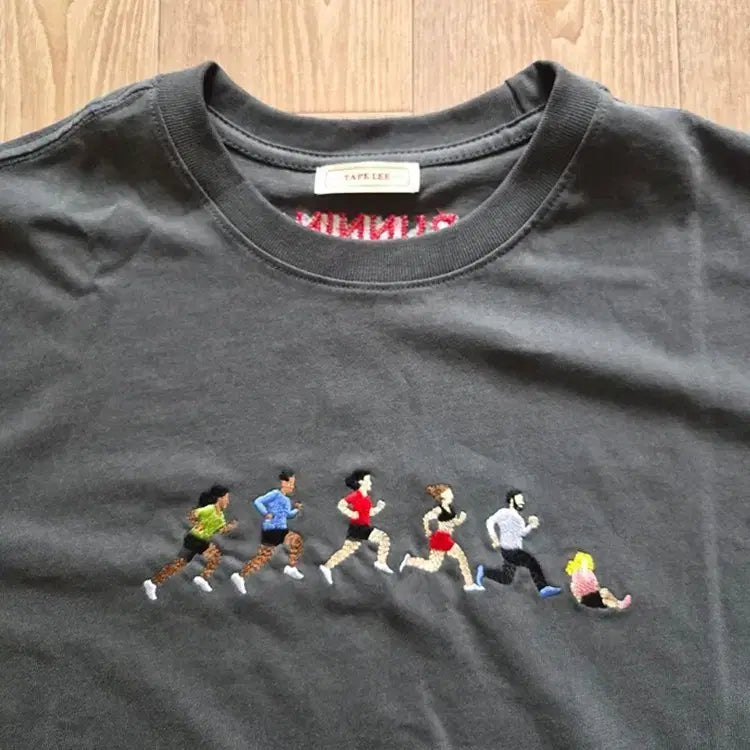 [BUNJANG] TAPELEE Running Short Sleeve T-Shirt - Gray (Size L) / 테이프리 TAPELEE 러닝 반팔 티셔츠