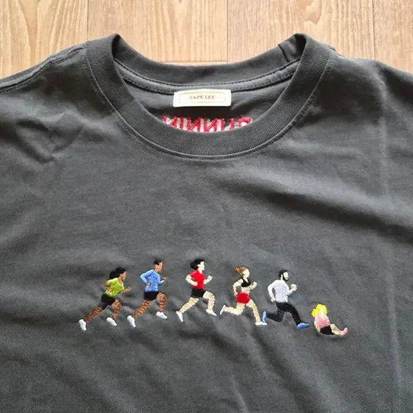 [BUNJANG] TAPELEE Running Short Sleeve T-Shirt - Gray (Size L) / 테이프리 TAPELEE 러닝 반팔 티셔츠