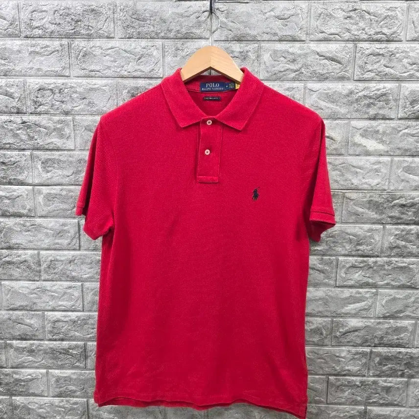 [BUNJANG] Polo Ralph Lauren Short Sleeve Polo Shirt Red Size 100 / 폴로 랄프로렌 반팔 카라티 레드  사이즈 100 정품 큐알인증 완