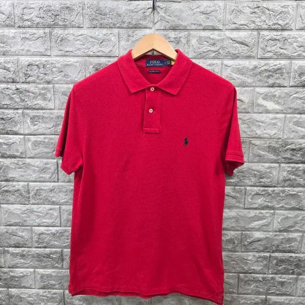 [BUNJANG] Polo Ralph Lauren Short Sleeve Polo Shirt Red Size 100 / 폴로 랄프로렌 반팔 카라티 레드  사이즈 100 정품 큐알인증 완