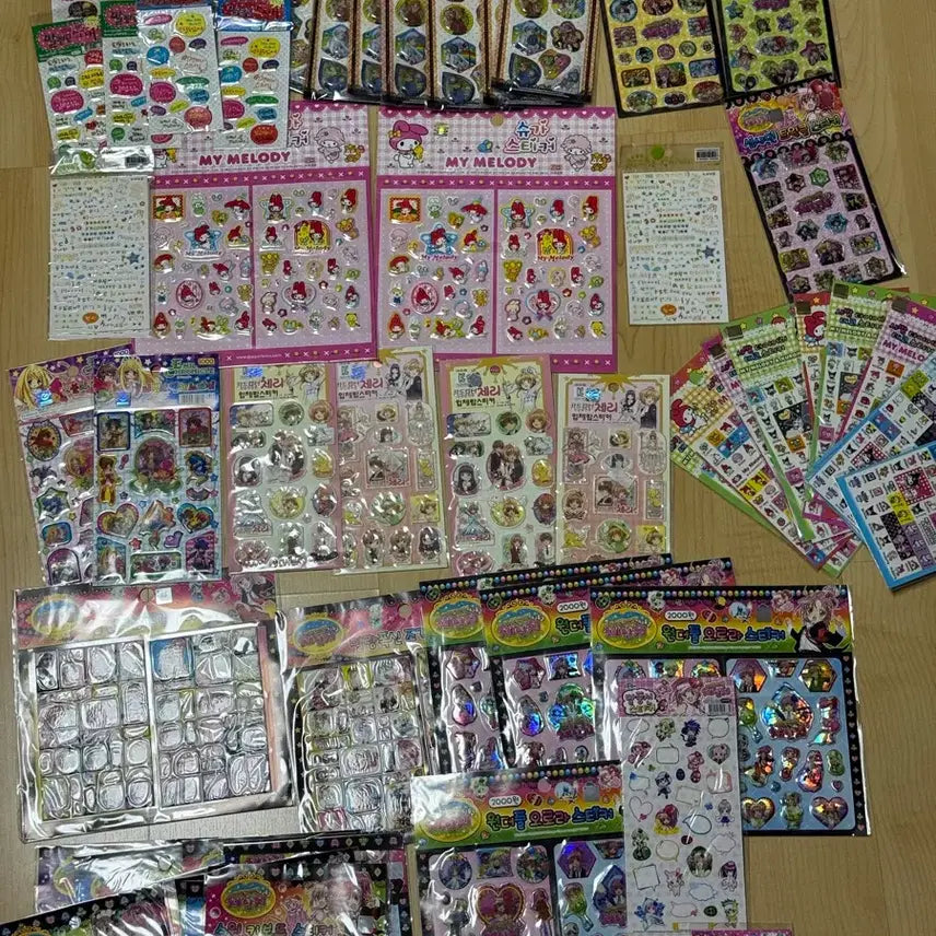 [BUNJANG] Vintage Stationery Sticker Bundle (65 pcs) / 고전 스티커 일괄 65개