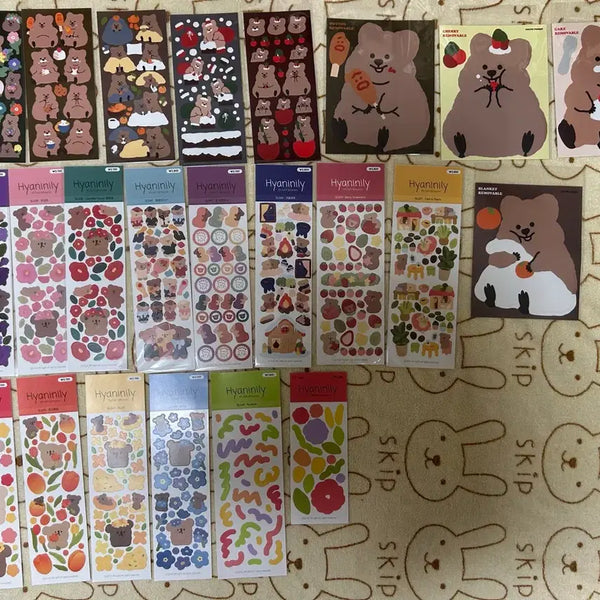 [BUNJANG] Youngiisup Hyaninili Seal Sticker Bundle Set / 영이의숲,햐니닐리 씰스티커 일괄 판매합니다