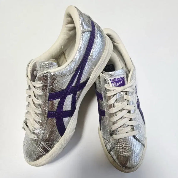 [BUNJANG] Onitsuka Tiger Crack Silver Purple Sneakers 245mm / 오니츠카타이거 크랙실버 퍼플 245mm