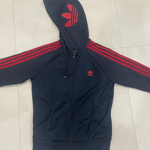 [BUNJANG] Adidas Navy Red Zip-Up Jacket / 아디다스 집업 네이비 빨강