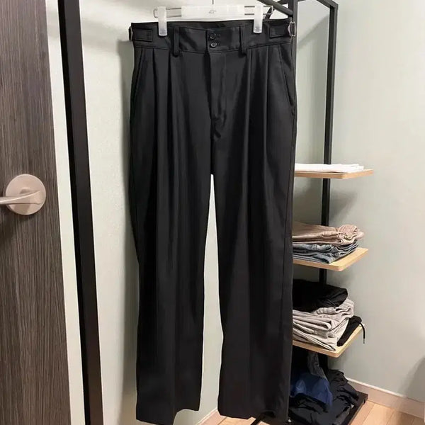 [BUNJANG] Another Office Santiago AW Charcoal Wool Pants / [1] 어나더오피스 산티아고 aw 차콜 색상