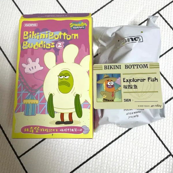 [BUNJANG] Pop Mart SpongeBob Bikini City Keychain Explorer Fish / 팝마트 스폰지밥 비키니 시티 키링 익스플로러 피쉬