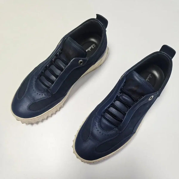 [BUNJANG] Salvatore Ferragamo Navy Suede Leather Sneakers Size 8M (265-270mm) / (정품)페라가모 네이비 스웨이드 가죽 스니커즈 8M (265~270mm)