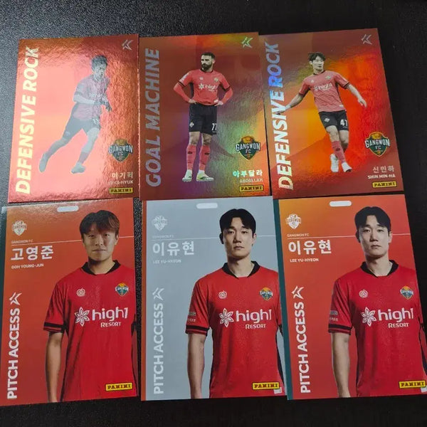 [BUNJANG] Panini 2026 Gangwon FC Bundle Set Football Cards (Lee Yu-hyun, Ko Young-jun, Shin Min-ha, Abdullahi) / 6장일괄 2026 파니니 강원FC 축구 카드 이유현 고영준 신민하 아부달라