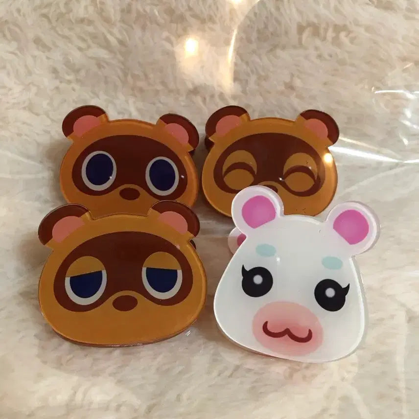 [BUNJANG] Animal Crossing Acrylic Clips / 모동숲 아크릴 집게