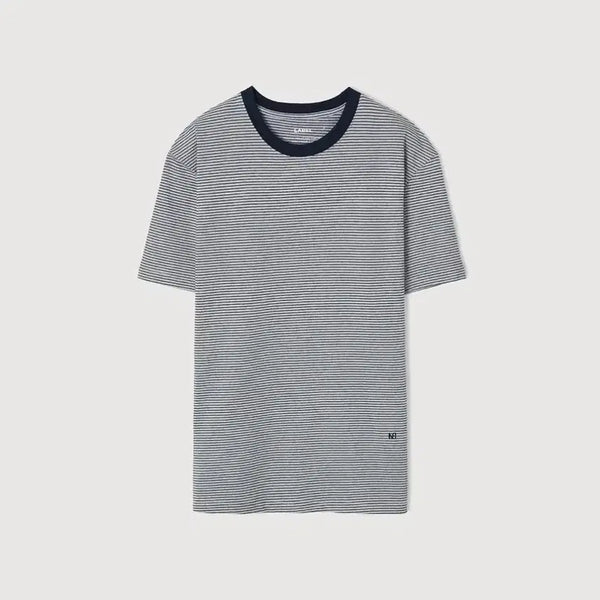 [BUNJANG] Label Archive Stripe Short Sleeve T-shirt / 라벨아카이브 스트라이프 반팔티
