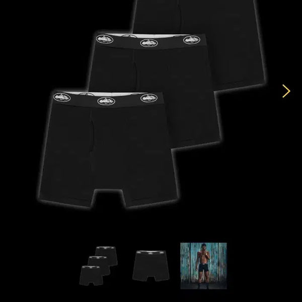 [BUNJANG] Corteiz Alcatraz Black Boxer Pants 3-Pack M / Corteiz 코르테이즈 알카트라즈 블랙 복서 팬츠 M 3팩