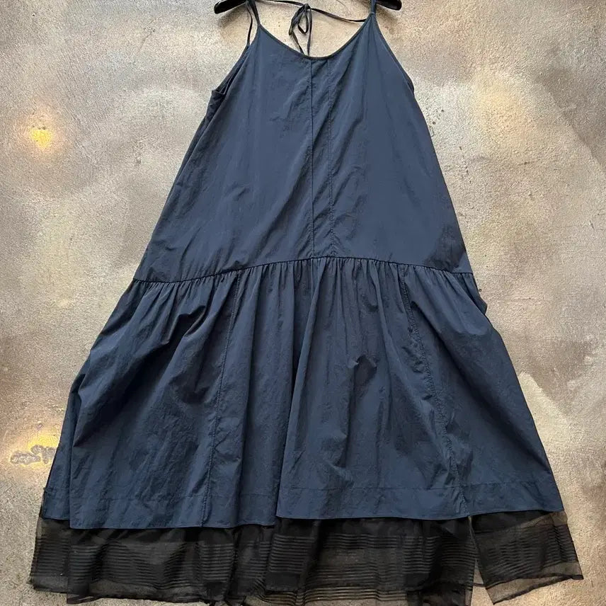 [BUNJANG] System Original Navy Ruffled Maxi Dress / 시스템 원피스(정품)