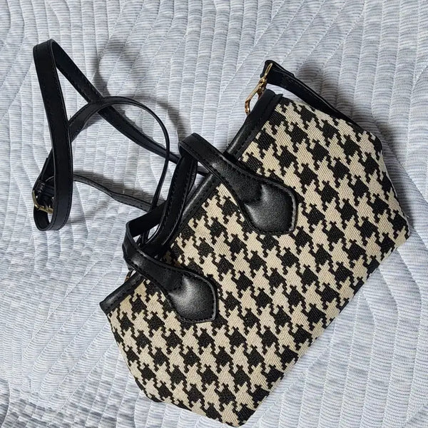 [BUNJANG] Women's Checked Pattern Crossbody Bag / 가방