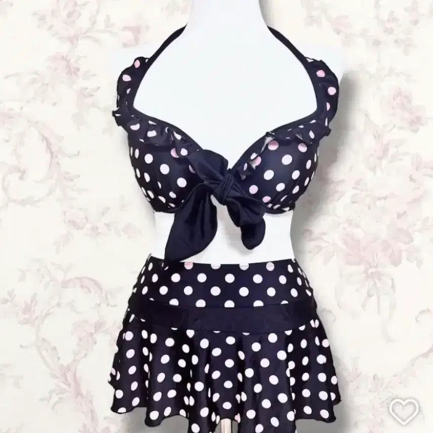 [BUNJANG] Pink Dot Bikini Swimsuit - Latte Gyaru Style / (급전) 도트 비키니 수영복 핑크 히메가루 라떼 갸루 로걀 빈티지 리즈리사 깔