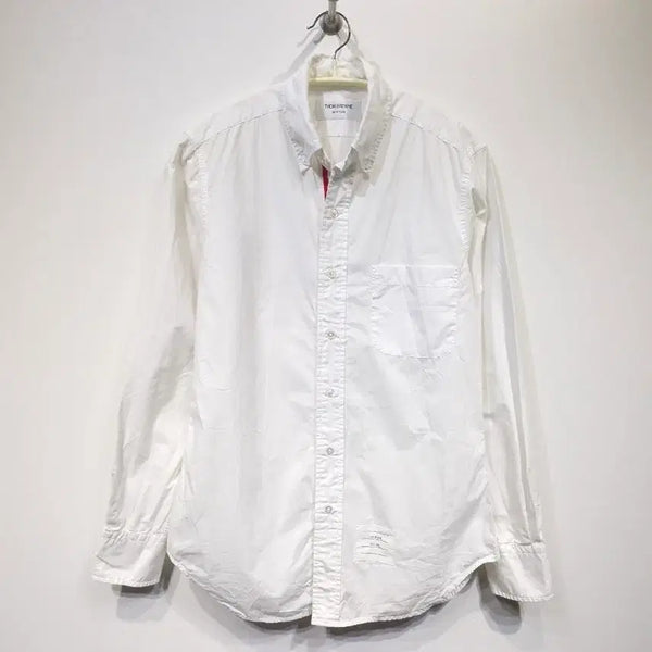 [BUNJANG] Thom Browne Hidden Tricolor Poplin Shirt / 톰브라운(THOM BROWNE)히든 삼선 포플린 셔츠