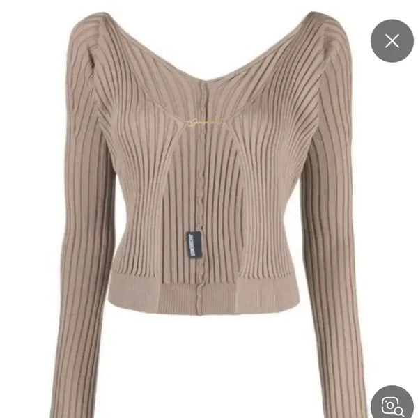 [BUNJANG] Jacquemus Le Chiquito Cardigan Beige / 자크뮈스 프랄루 가디건