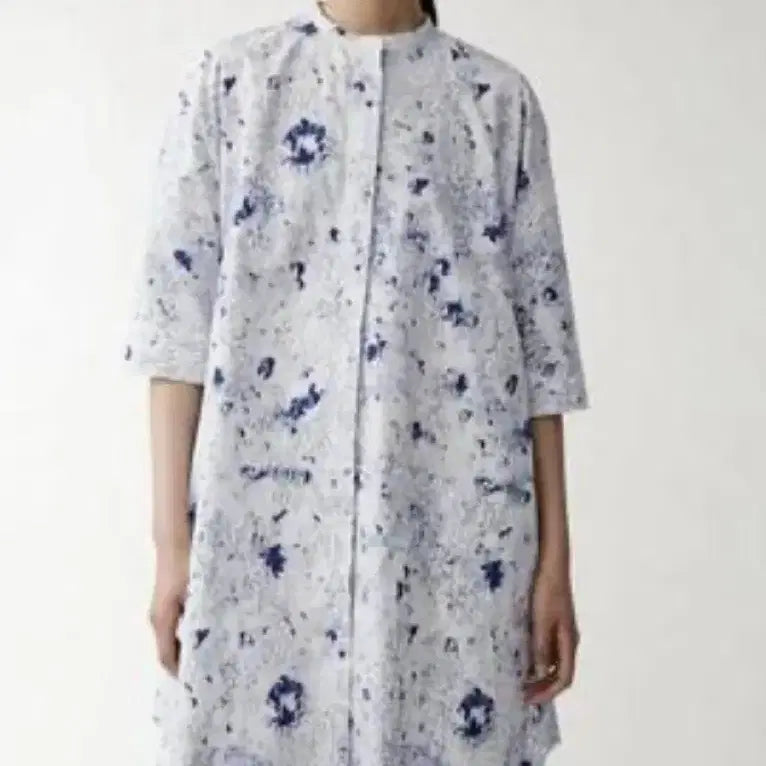 [BUNJANG] COS Multi Blue Print Shirt Dress / 코스 멀티 블루 나염 셔츠 원피스