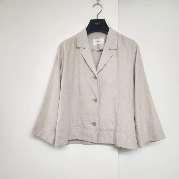[BUNJANG] Noting Written Beige Jacket (Free Size) / 낫띵리튼 자켓