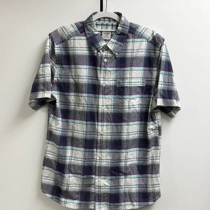 [BUNJANG] Old Navy Check Short Sleeve Shirt M / 올드 네이비 old navy usa 체크 반팔셔츠m