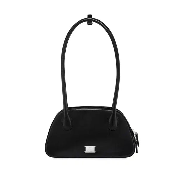 [BUNJANG] Numbering #1076 A13 Bowling Bag Small Shoulder Bag / 넘버링 #1076 A13 Bowling Bag 볼링 레더 블랙 소가죽 가방 스몰 숄더백 미니