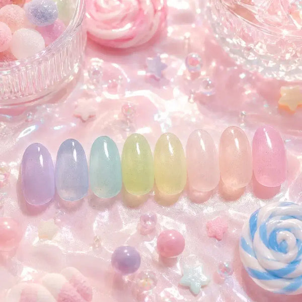 [BUNJANG] Colorful Candy Handmade One-Color Nail Tips (Hime Gyaru, Yumekawa) / 컬러풀캔디 원컬러/수제네일팁/히메갸루/유메카와