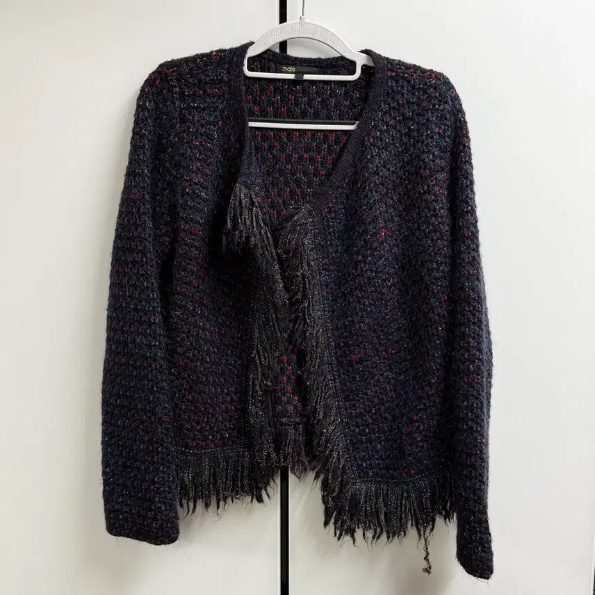 [BUNJANG] MAJE Fringe Knit Cardigan / MAJE 마쥬 made italy 프린지 니트 가디건 (2)