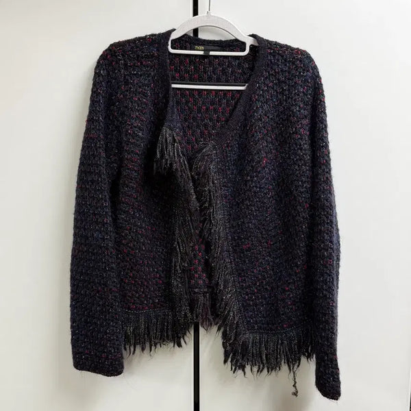 [BUNJANG] MAJE Fringe Knit Cardigan / MAJE 마쥬 made italy 프린지 니트 가디건 (2)
