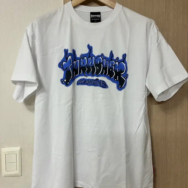[BUNJANG] Thrasher Logo T-Shirt White / [M]트래셔 로고 티셔츠 화이트