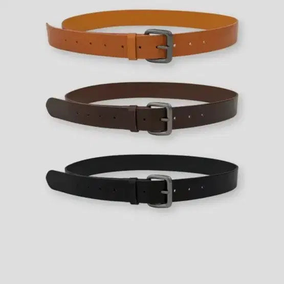 [BUNJANG] Roain Bold Basic Leather Belt Black / Roain 볼드 베이직 레더 벨트 검정