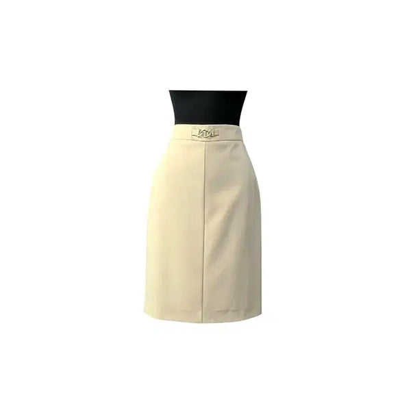 [BUNJANG] J.J. GOTS Belted H-Line Skirt Beige / JJ지고트  벨트장식 H라인 스커트