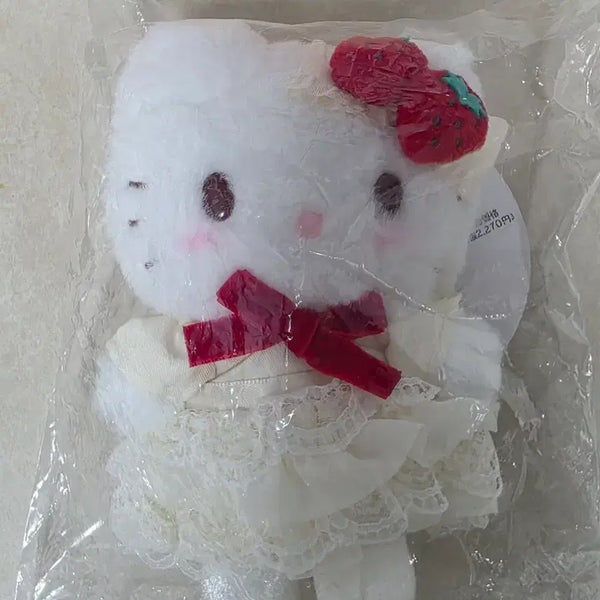 [BUNJANG] Sanrio Shortcake Kitty Mascot Doll Keychain / 산리오 쇼트케이크 키티 마스코트 인형 키링