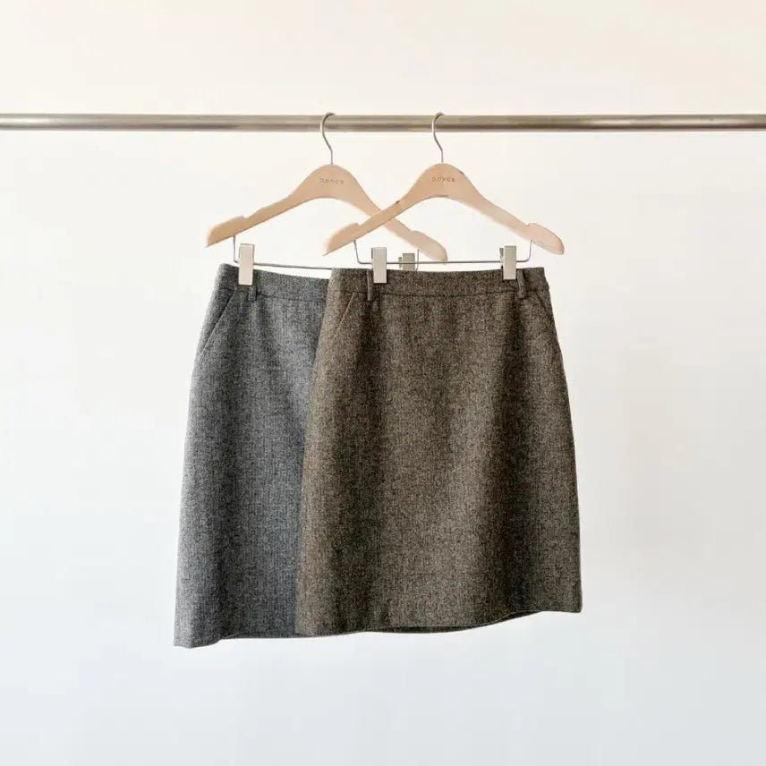 [BUNJANG] OUNCE Classic Herringbone Midi Skirt Brown / OUNCE 온스 클래식 헤링본 미디스커트, 브라운 S