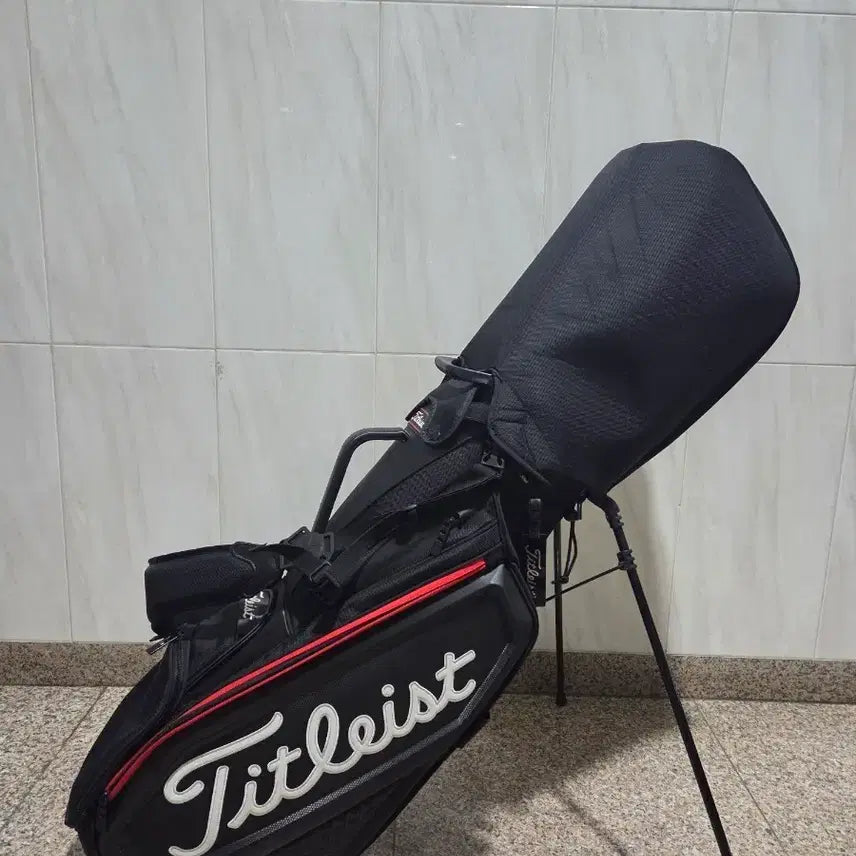 [BUNJANG] Titleist Premium Stand Bag Black & Red / 타이틀리스트 프리미엄 스탠드백