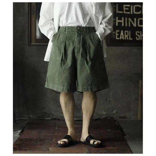 [BUNJANG] Herill Duck Utility Shorts Olive / [2] 헤릴 덕 유틸리티 쇼츠 올리브