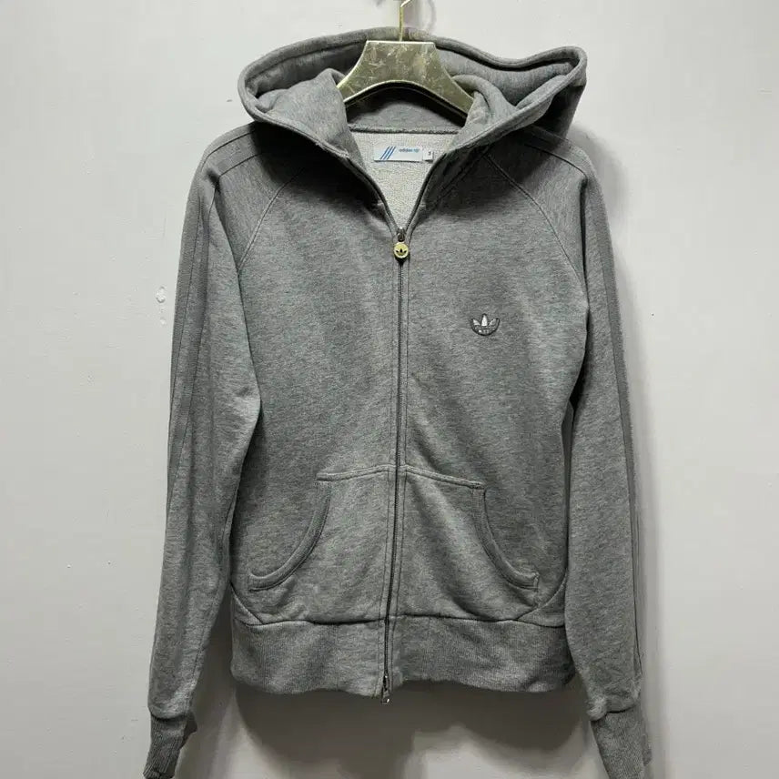 [BUNJANG] Adidas Trefoil Hoodie Zip-up Grey M / 아디다스 트레포일 후드집업 그레이 M