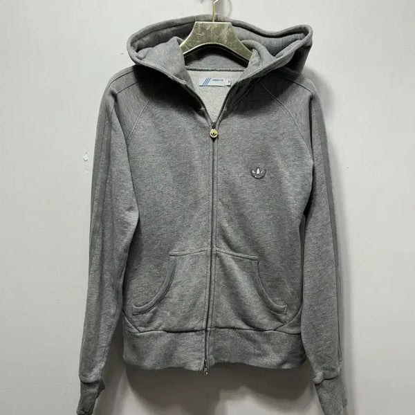 [BUNJANG] Adidas Trefoil Hoodie Zip-up Grey M / 아디다스 트레포일 후드집업 그레이 M