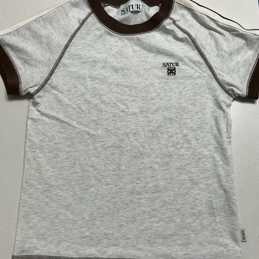[BUNJANG] Setter Roton Stitch Ringer Short Sleeve T-shirt Oatmeal / 세터 로턴 스티치 링거 반팔 티셔츠 오트밀