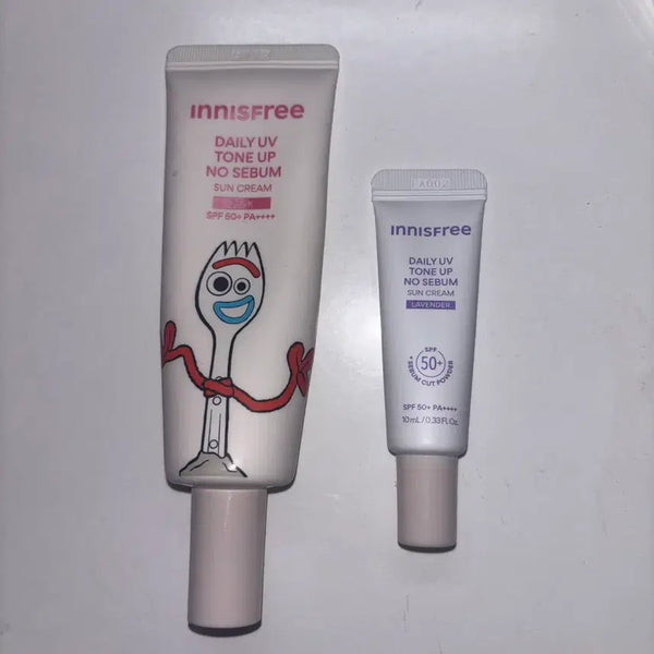 [BUNJANG] Innisfree Daily UV Tone-Up No-Sebum Sun Cream (Pink 50ml + Lavender 10ml) / 이니스프리 데일리 유브이 톤업 노세범 선크림 핑크 50ml + 라벤더 10ml