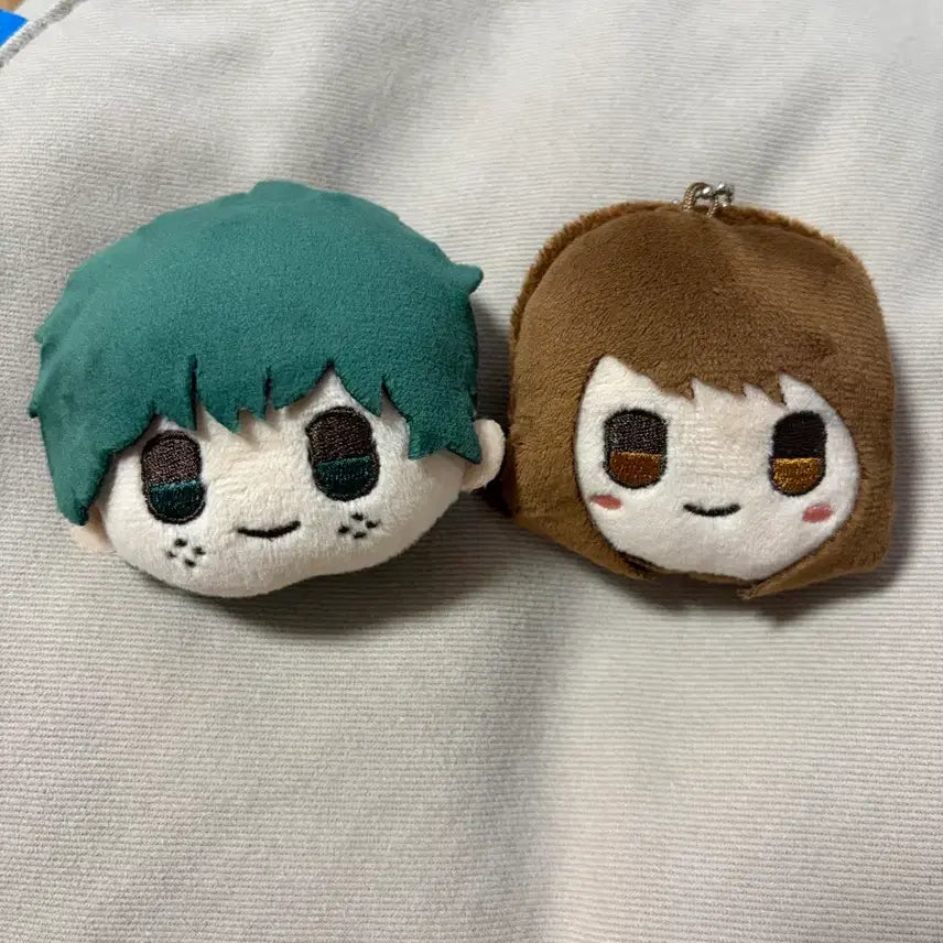 [BUNJANG] My Hero Academia Izuku Midoriya & Ochaco Uraraka Face Plush Bundle / 나히아 히로아카 페이스 누이구루미 미도리야, 우라라카 일괄