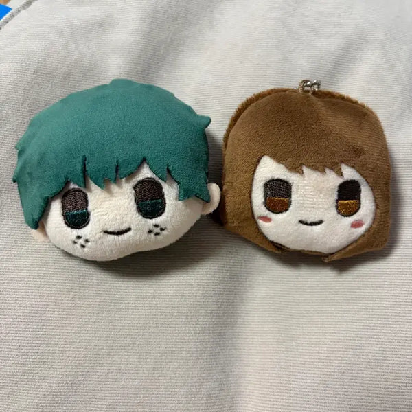 [BUNJANG] My Hero Academia Izuku Midoriya & Ochaco Uraraka Face Plush Bundle / 나히아 히로아카 페이스 누이구루미 미도리야, 우라라카 일괄
