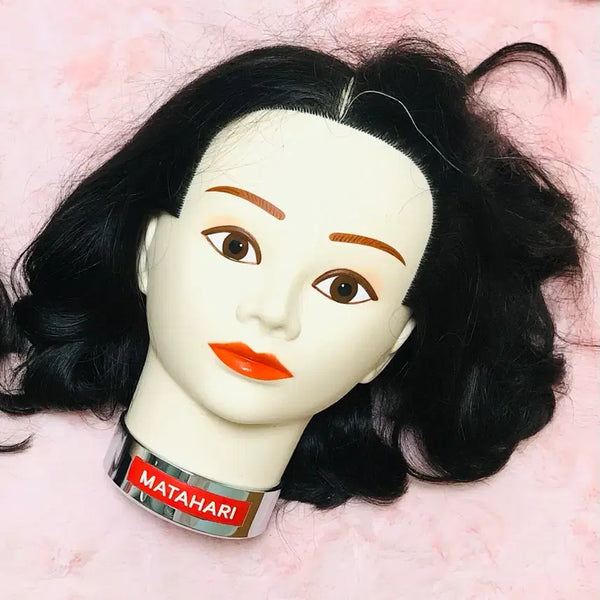 [BUNJANG] 100% Human Hair Full Wig for Hairdressing National Examination Practice (Spaniel Cut) / 헤어 미용 국가고시 자격 시험 드라이 스파니엘 연습용 마타하리 인모 100% 통가발 판매
