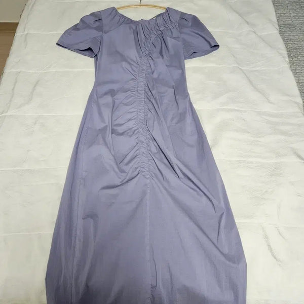 [BUNJANG] CC Collect Purple Shirring Long Dress / CC collect 퍼플 셔링 롱 원피스