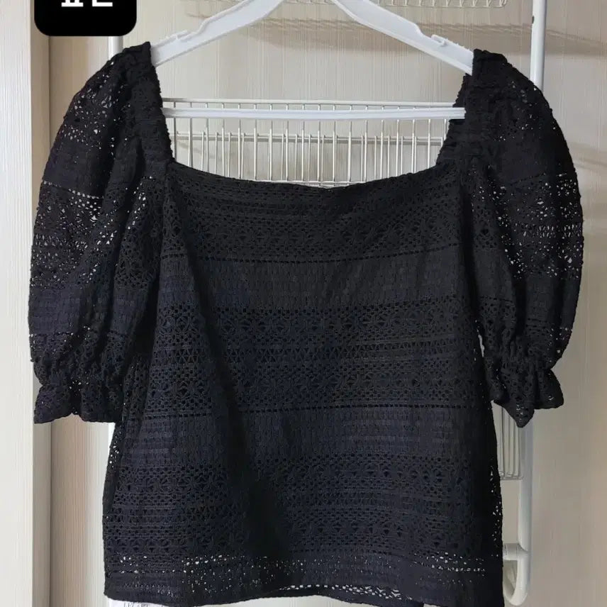 [BUNJANG] Lerat Black Lace Blouse M / (8/9까지 판매)르라트 블랙 레이스 블라우스 M